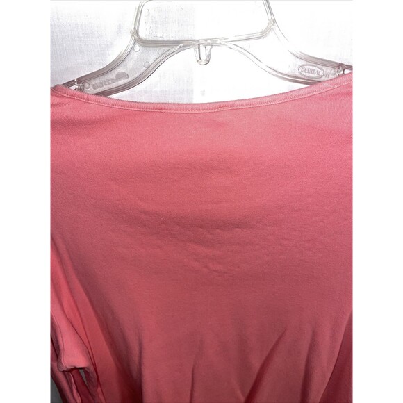 Quacker Factory Casual Blouse Women’s Size Large Pink Sequins Long Sleeve Cotton - Picture 10 of 12